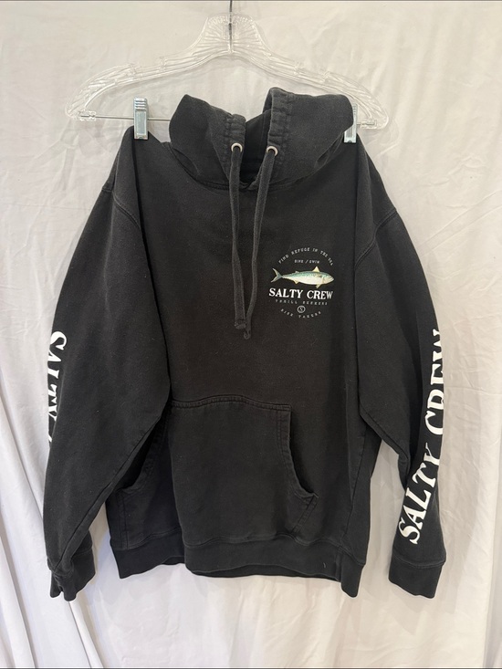 Salty Crew Other - Salty Crew Black Hoodie with Fish Graphic medium